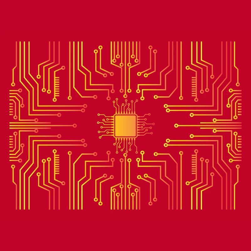 Circuit board core CPU heart pc coder geek