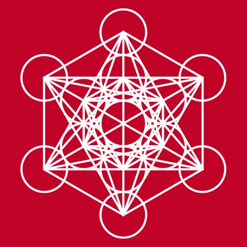 metatron cube white Würfel Geschenkidee