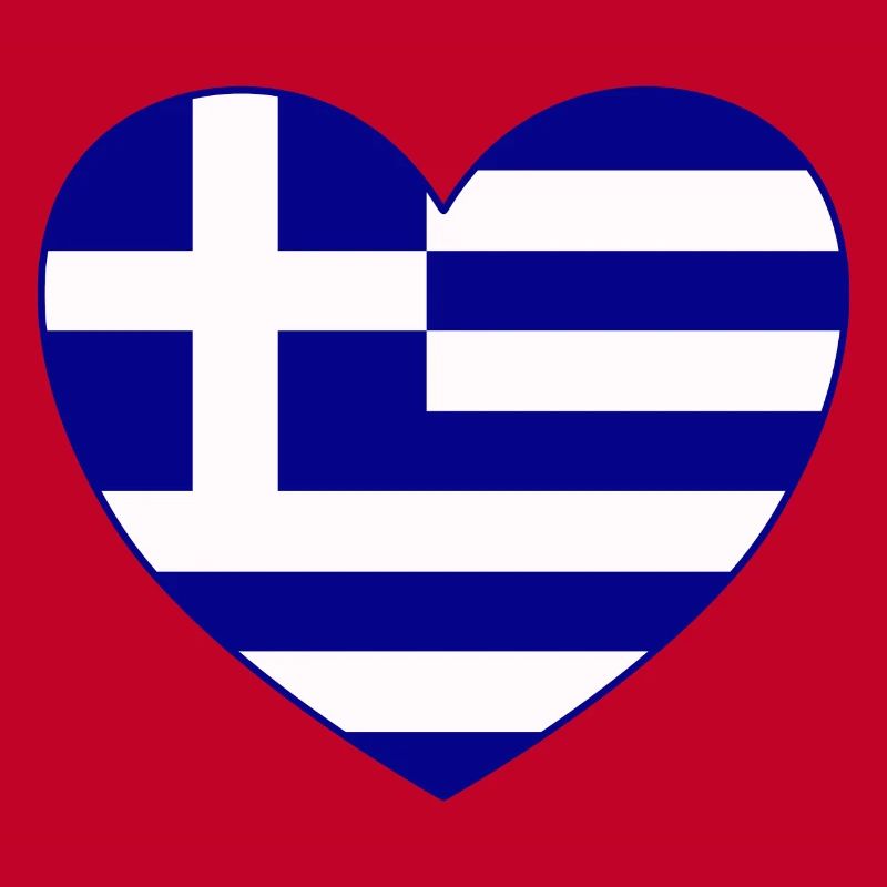 Grèce Drapeau Coeur de Hellas