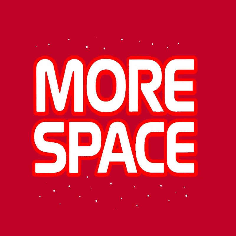 Plus de texte néon spatial