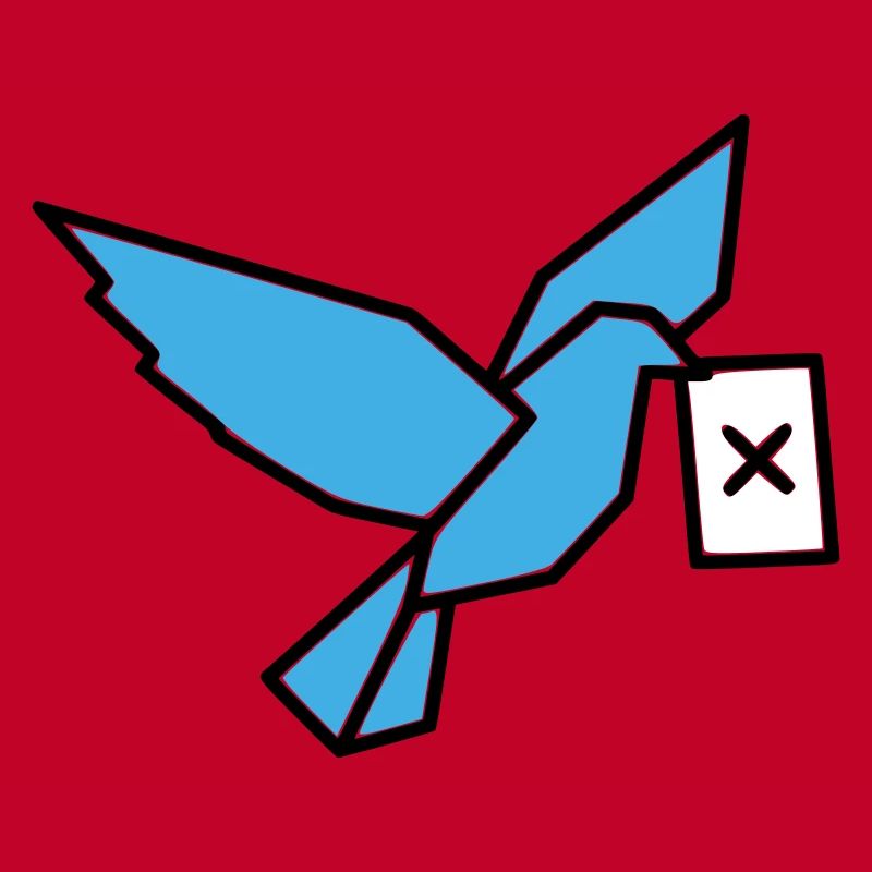 Brieftaube Wahlzettel Vogel Bunt