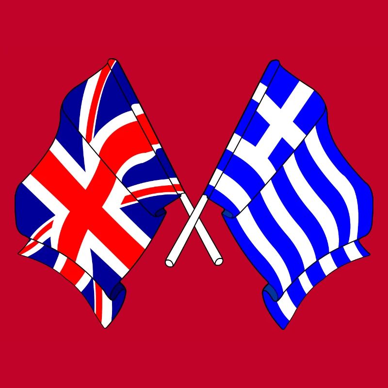 Drapeau Angleterre, drapeau Grèce