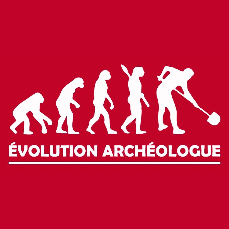 évolution archéologue / cadeau humour archéologue