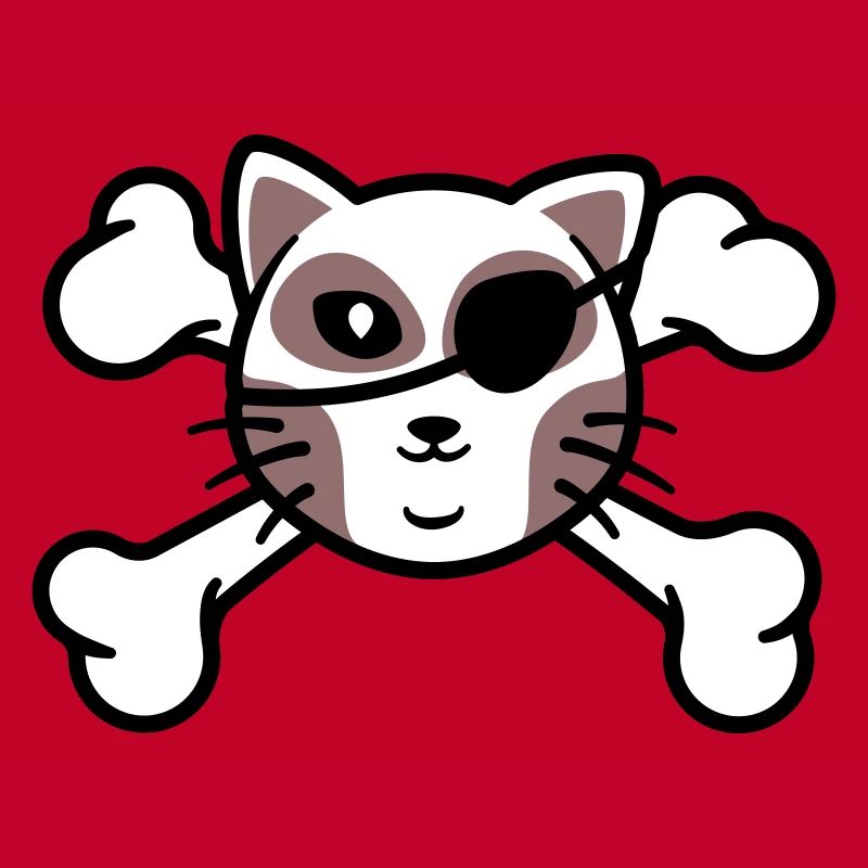 Patch de Crâne de chaton pirate