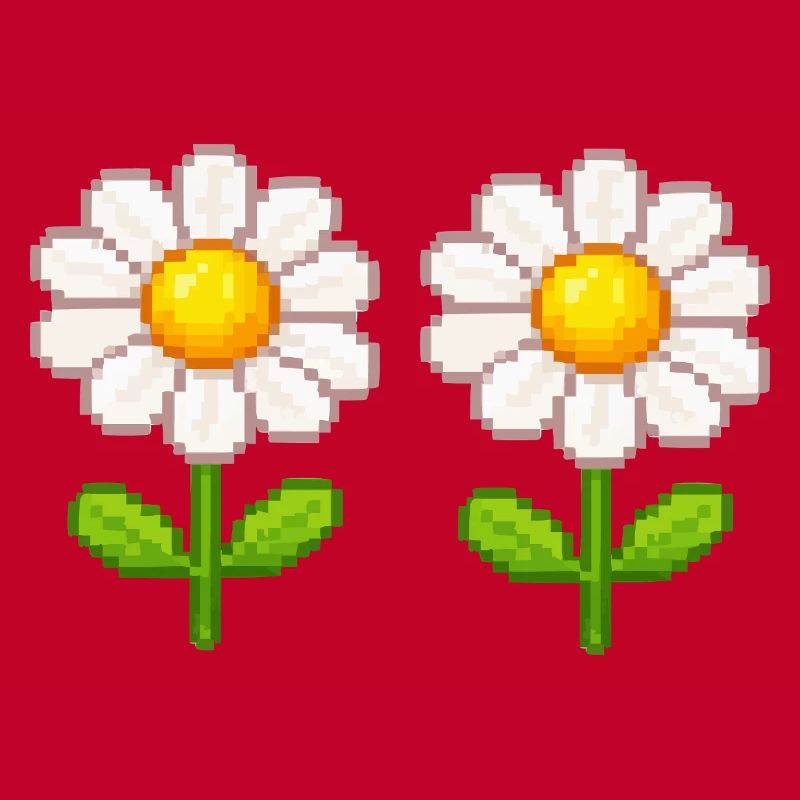 Fleurs doubles Pixel Daisy