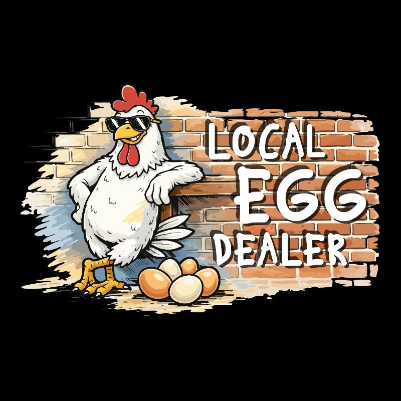 Marchand local d’œufs – Drôle de dicton de poulet