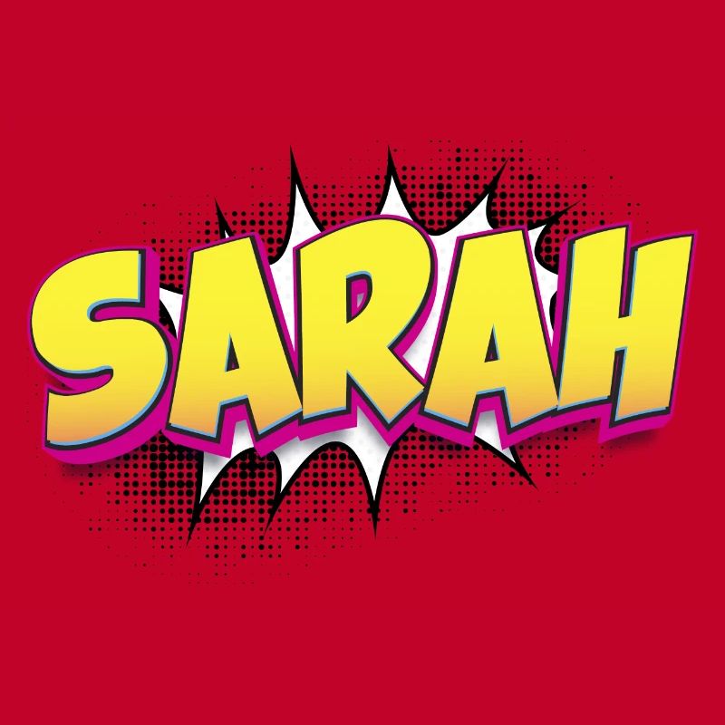 Sarah Custom Name Comic Book Style Pop Art, Sarah
