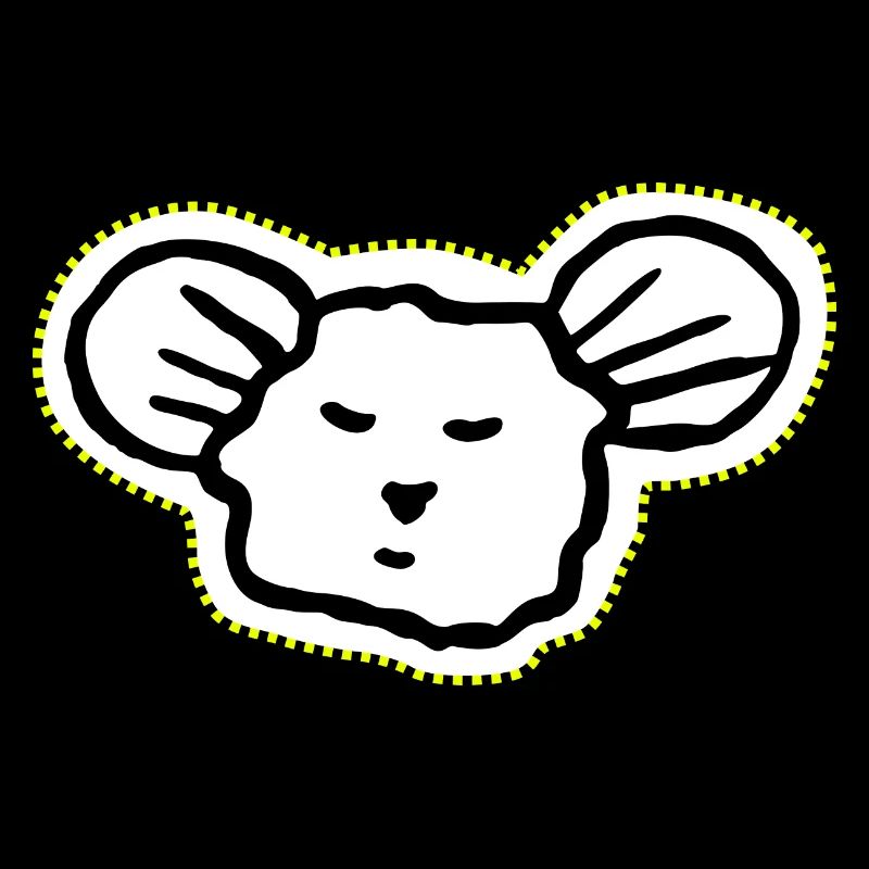 Icône de visage de souris cool et endormie