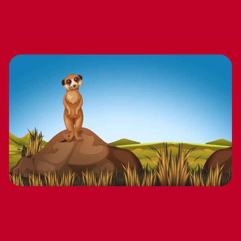 Meerkat on mound | customizable