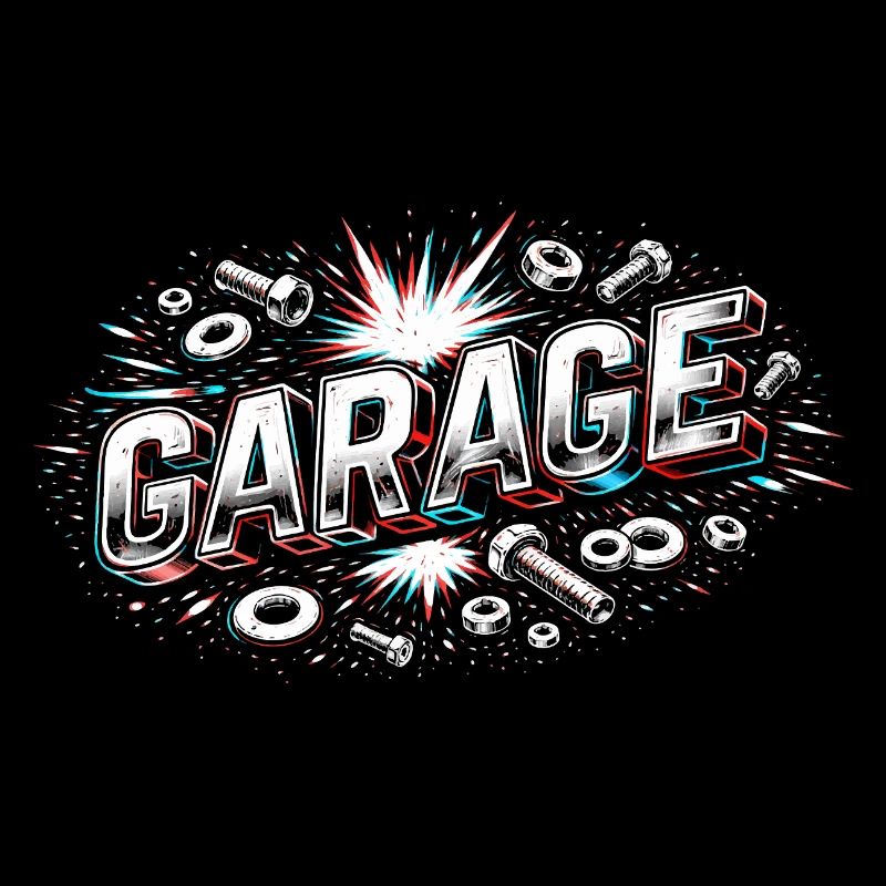 Garage Schrauber Werkstatt Metall Design 