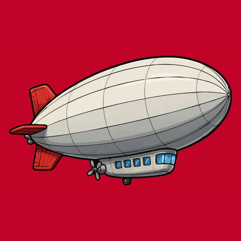 Zeppelin de dessins animés de dirigeables