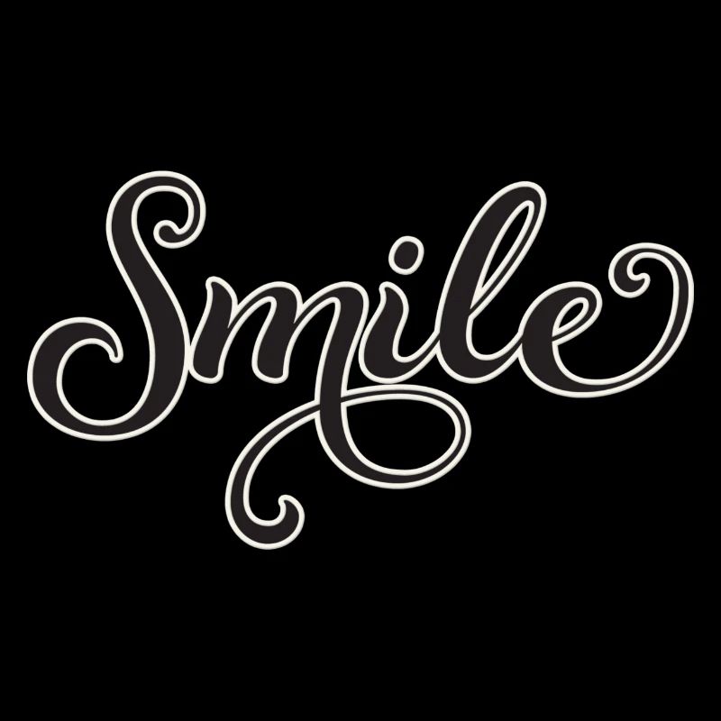 Lächelnder Script-Schriftzug Smile