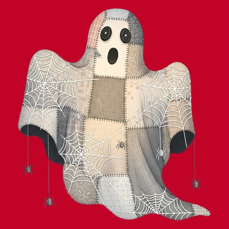 Patchwork Geist mit Spinnennetzen