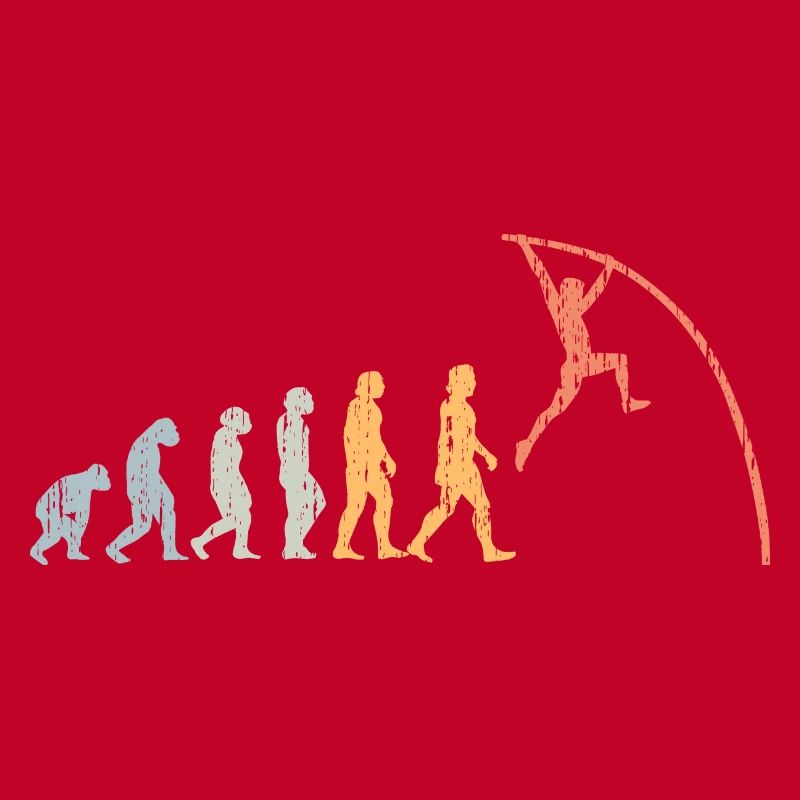 Vintage Pole Vault Human Evolution For A Pole