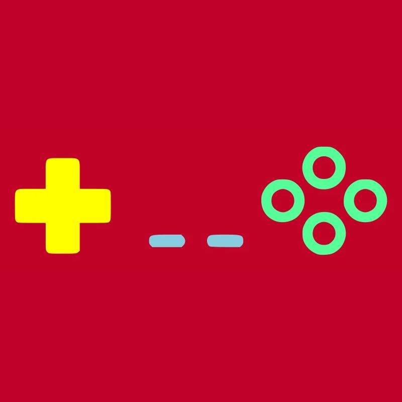 Gaming Controller Buttons Retro Vector