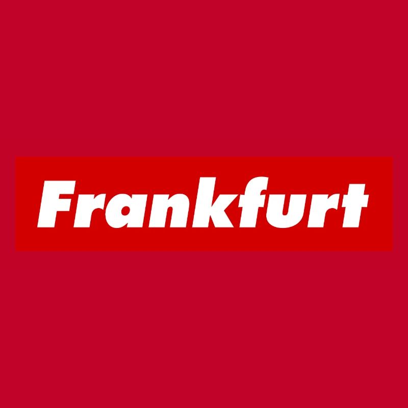 Frankfurt red box logo on the Main Oder Frankfurter