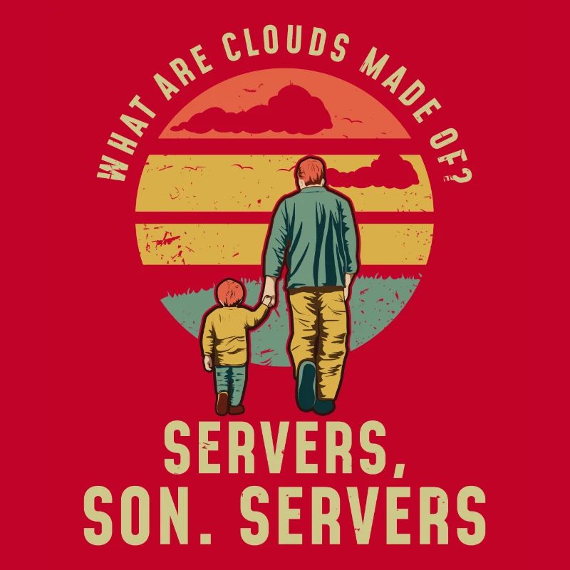 Programmer Father and Son Cloud Server