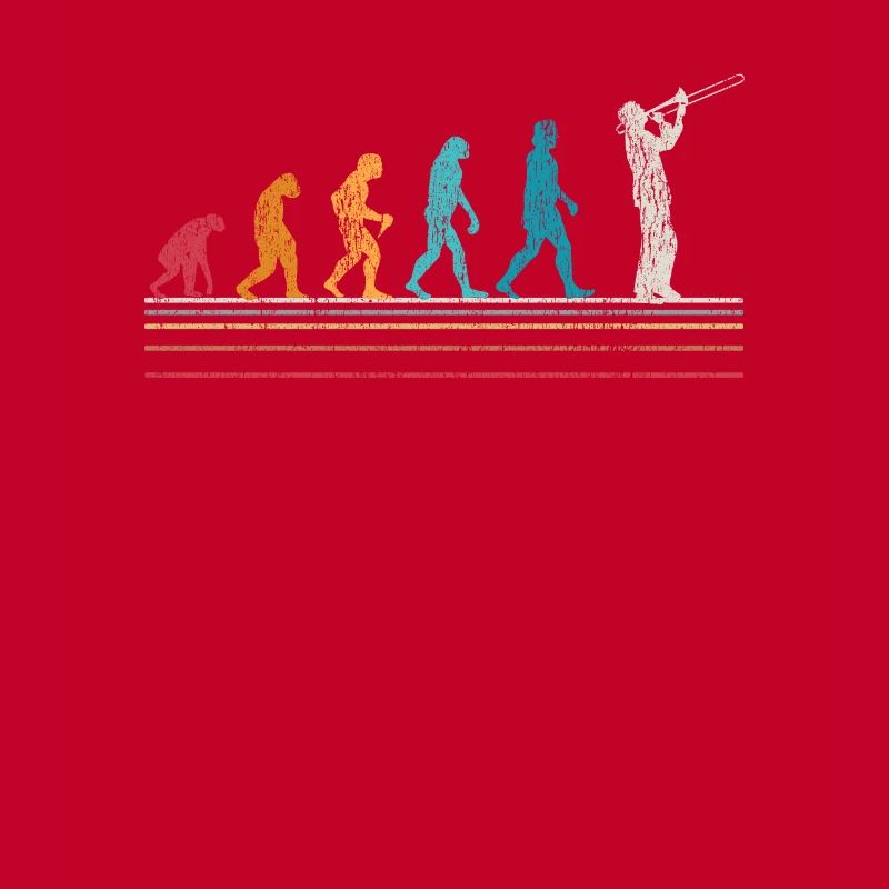 Trombone Evolution Trombone Player Retro