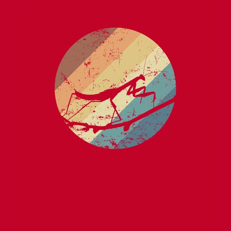 Praying mantis in gradient