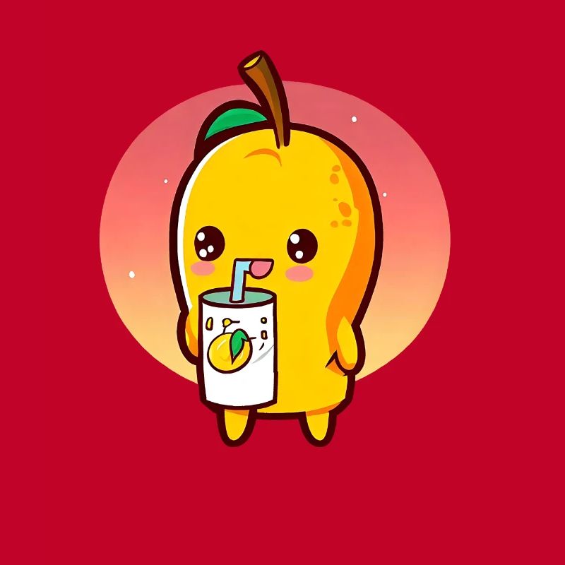 Refreshing mango enjoys mango juice