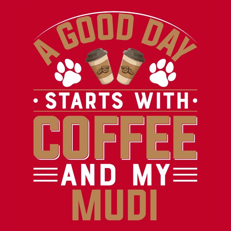 Mudi Dog Breed Coffee Drinking Caffeine Caffeine