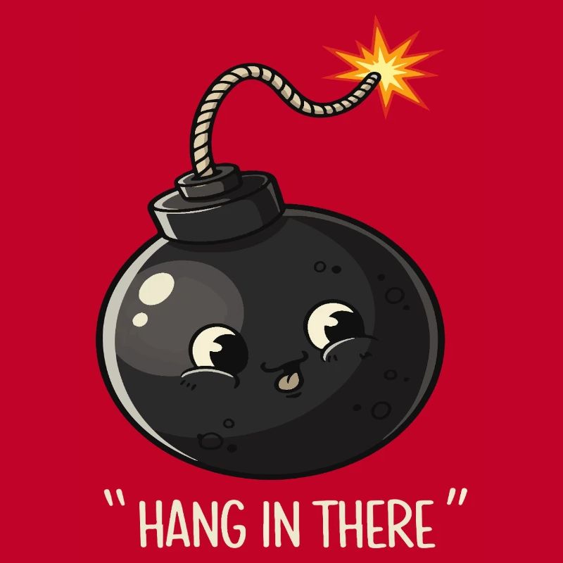 Kawaii Exploding Bomb Comic Design