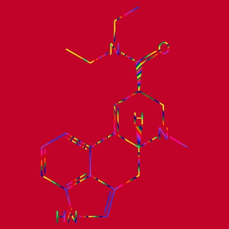 LSD Molecule Lysergic Acid Diethylamide Structural Formula