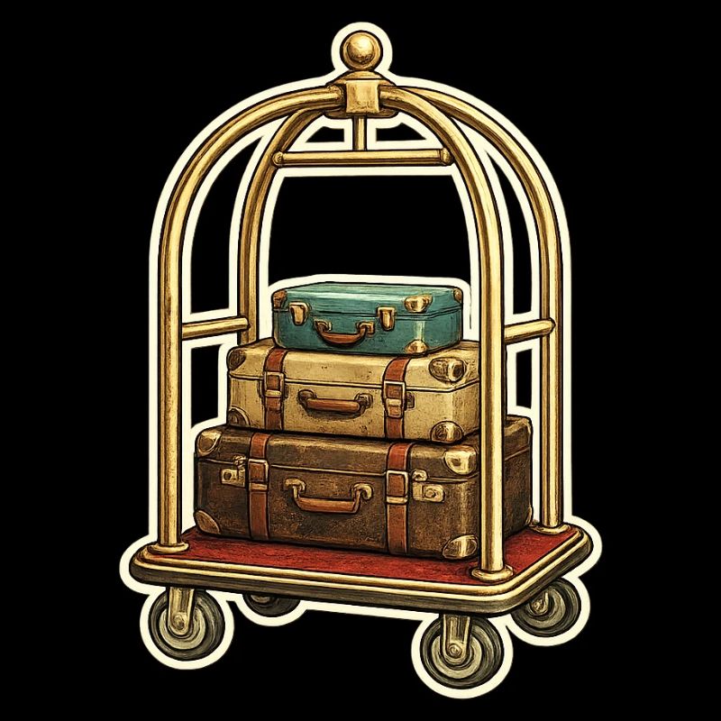 Vintage Box Trolley Travel Stack