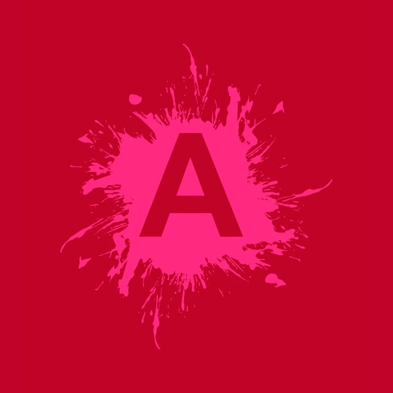 Team A Buchstabe A Anfangsbuchtabe Rosa