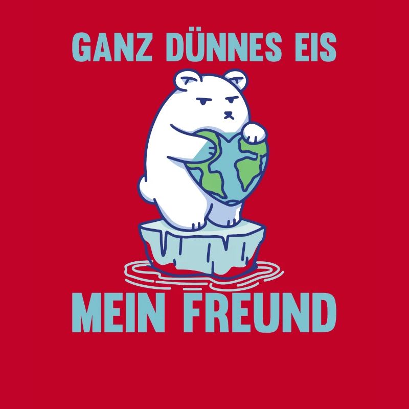 Polar bear thin ice my friend funny