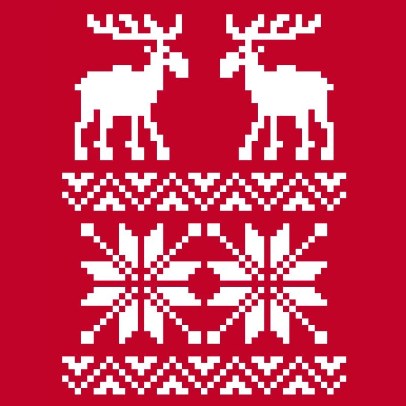 Elch-Muster-Weihnachtspullover