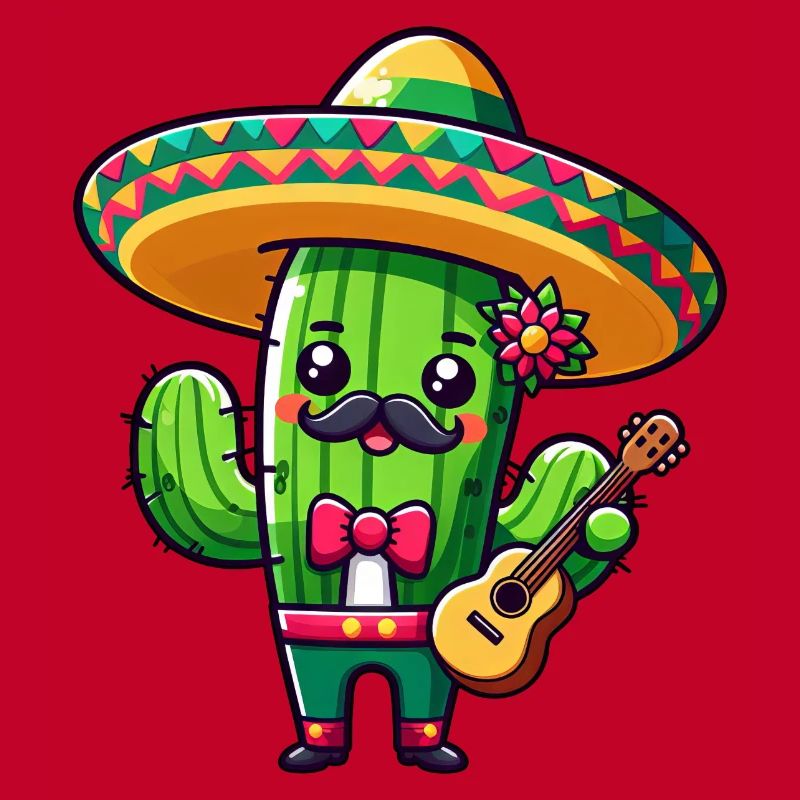 Cinco de Mayo Cactus Mariachi Guitarist