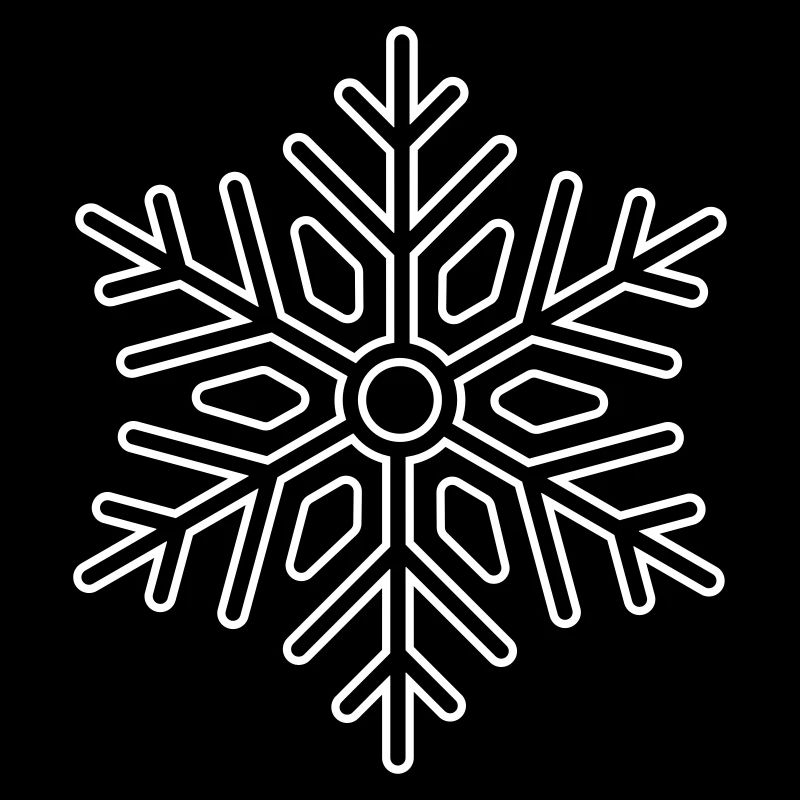 Winter: Icon Schneeflocke oder Schneekristall