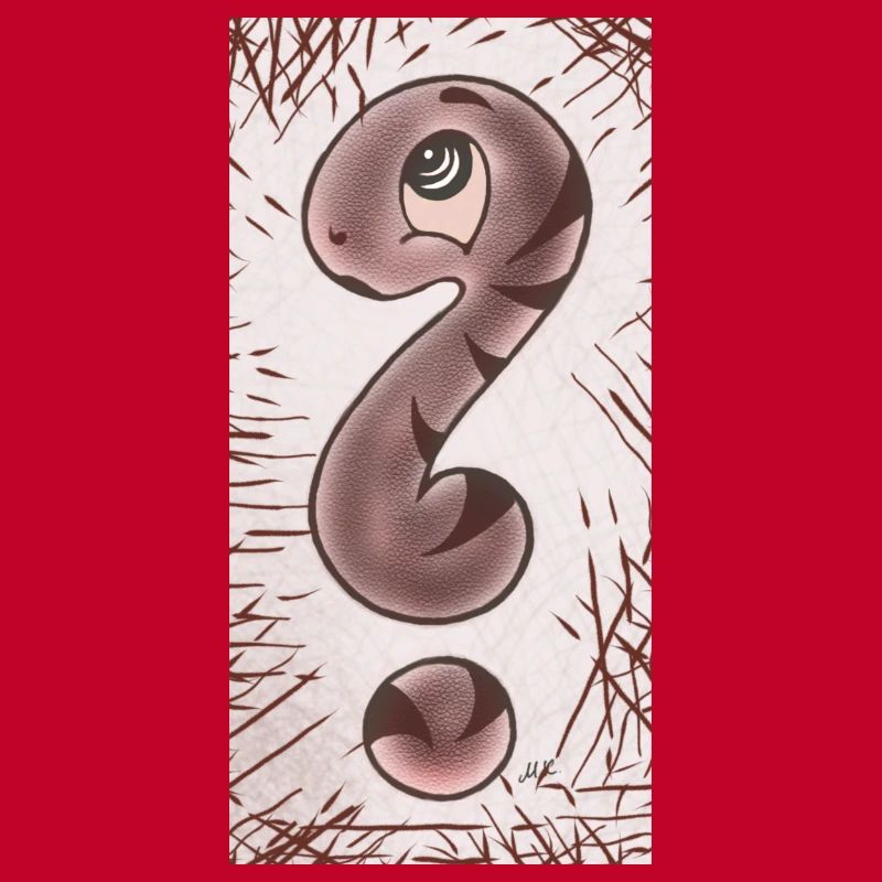 Question mark snake brown narrow