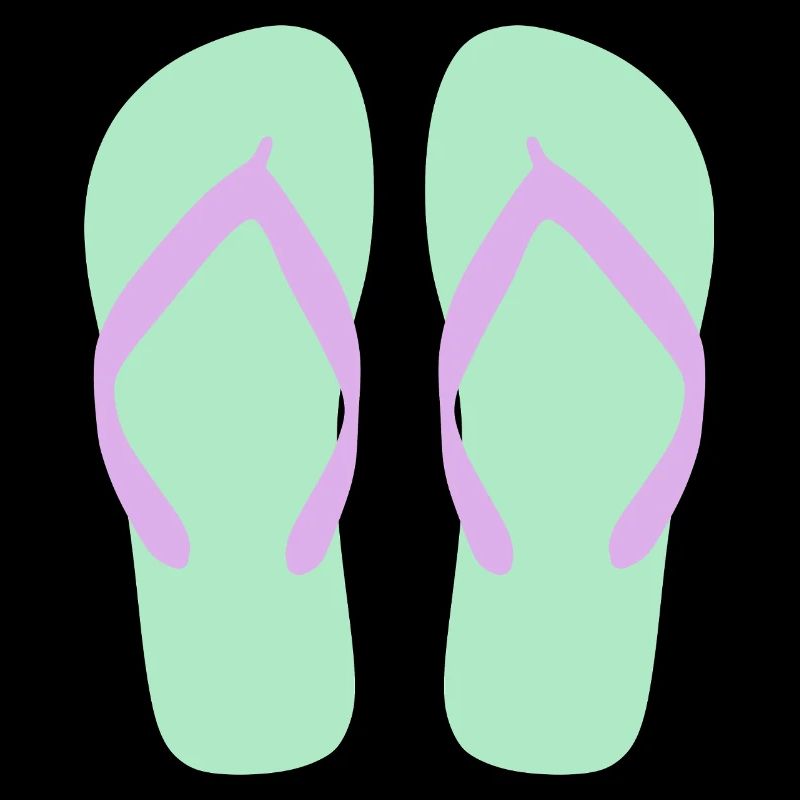 Mint Flip Flops Lavender Straps