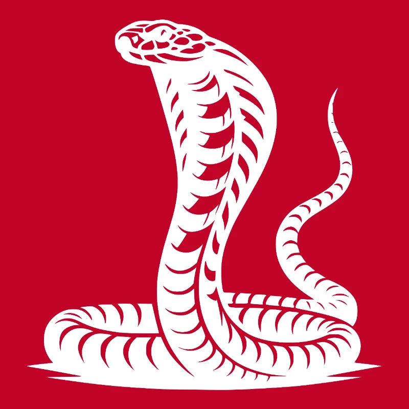 Cobra serpent cou bouclier menaçant posture conception