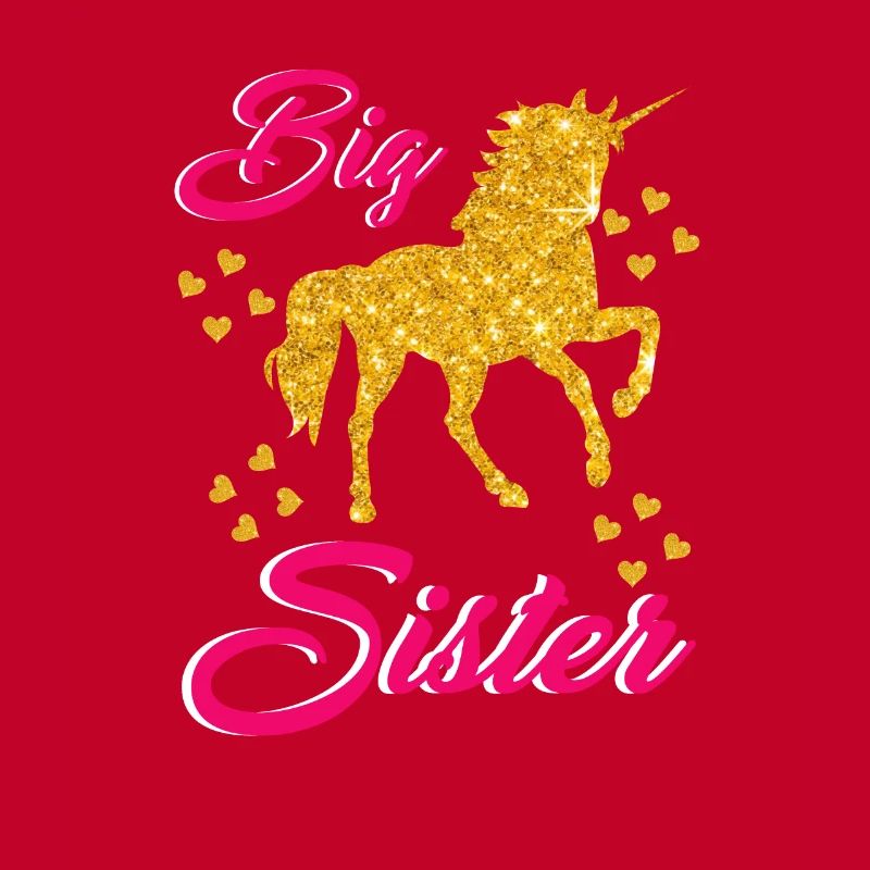 Ich bin ein große Schwester Einhorn Stil