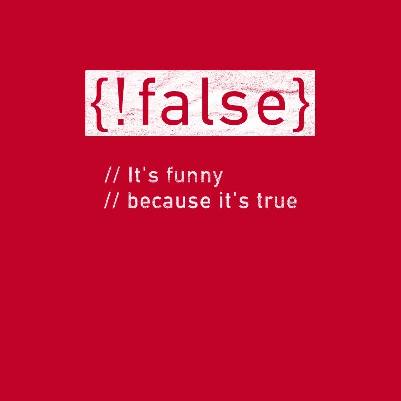 Programmierer Hacker Nerd Geek !false is true