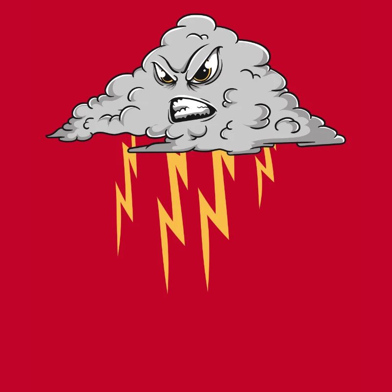 Angry Cloud Causing Lightning Thunderstorm Weather