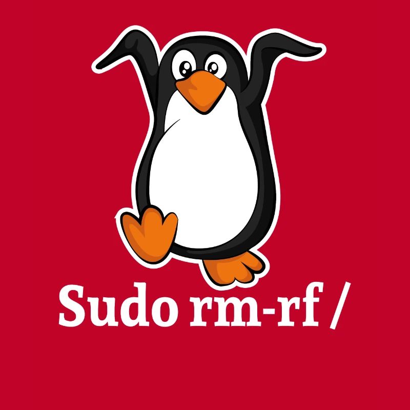 Tux Linux Pinguin Sudo Rm Rf | Computerfreak Hack