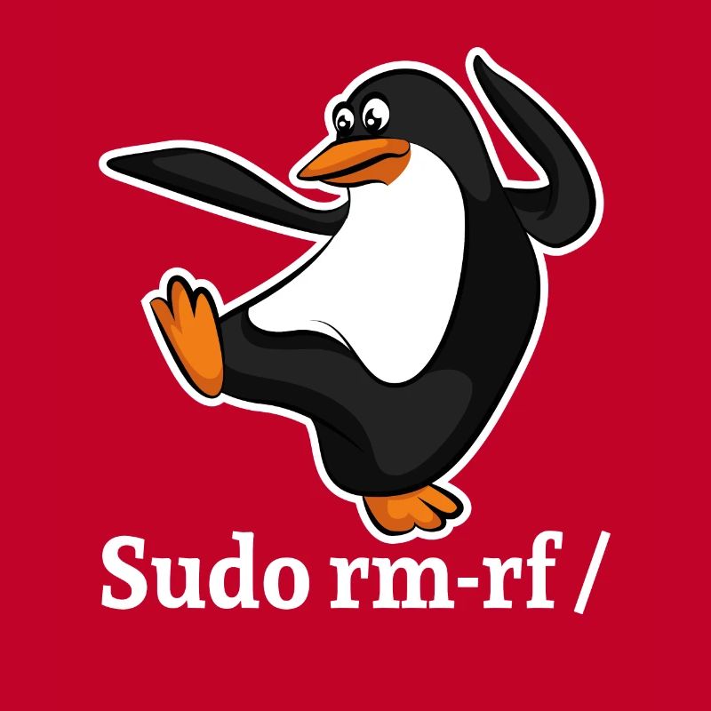 Tux Linux Pinguin Sudo Rm Rf | Computerfreak Hack