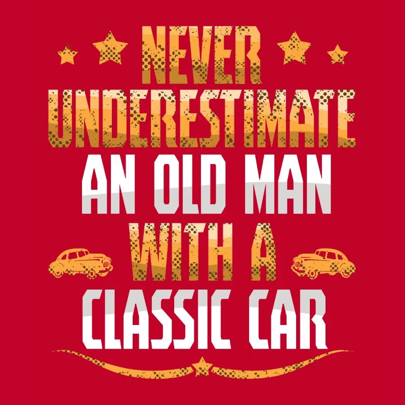 Alter Mann Mit Einem Oldtimer