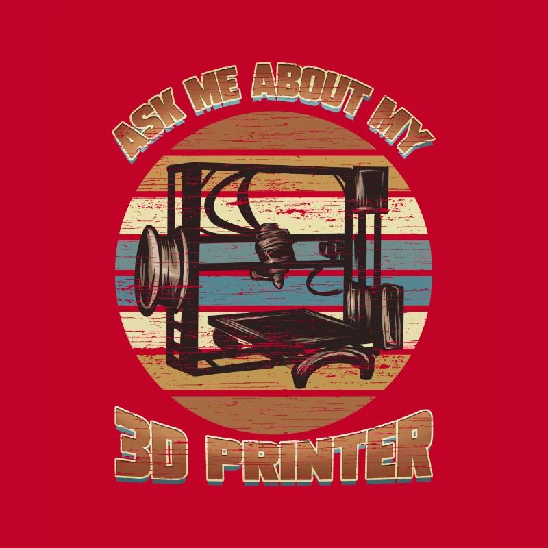 3D Nerd 3D Printer Retro Vintage Technology Printer