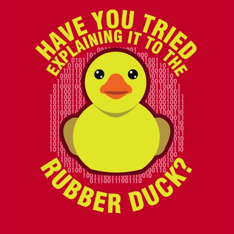 Lustige Programmierung Rubber Duck für Debug Debugger