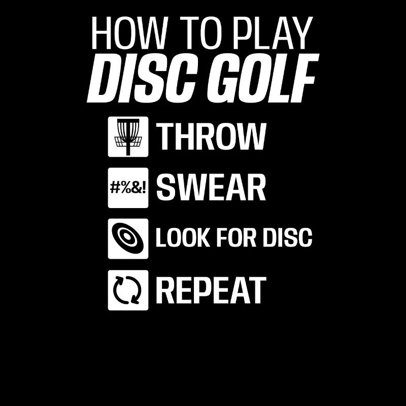 Frisbee Throw Swear Look Disc Repeat Gift