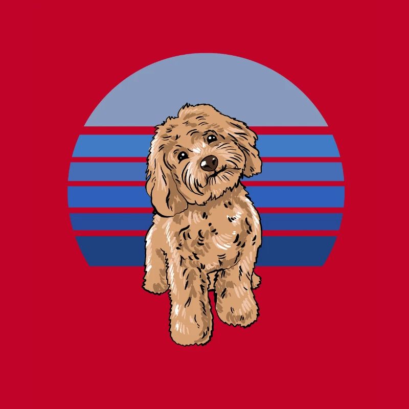 Cockapoo Blau Retro