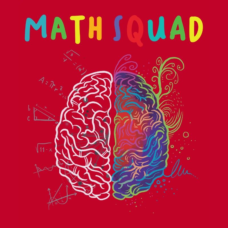 Math Squad Math Teacher Artistic and Logical Brain