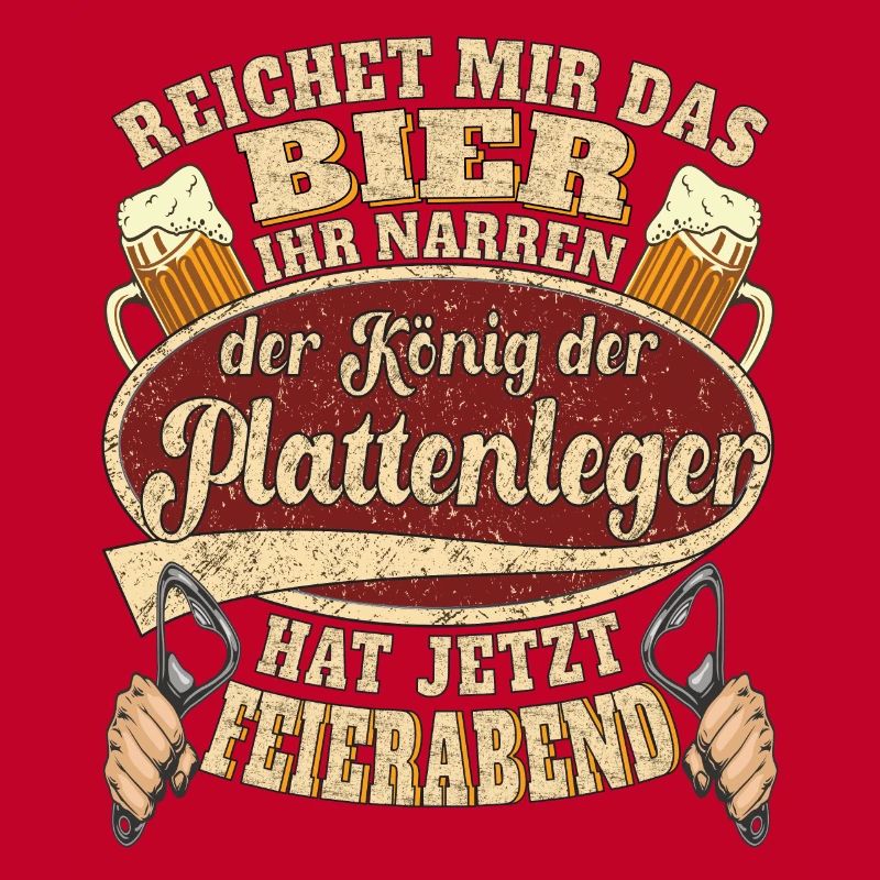 Plattenleger Bier Feierabend