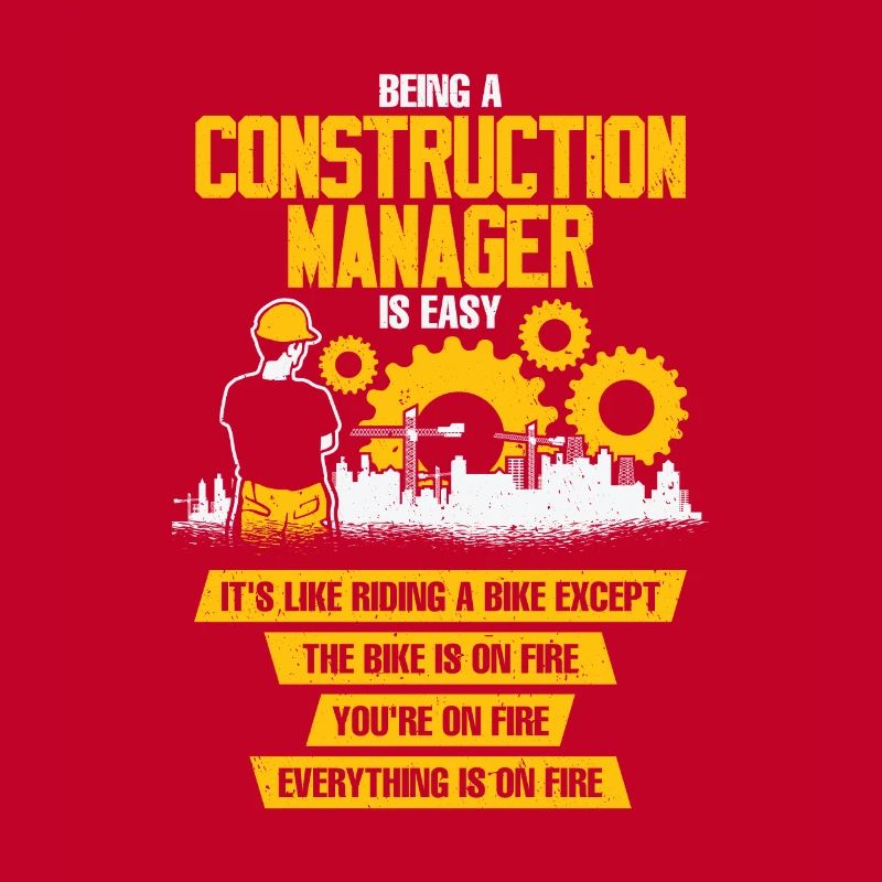 Construction Site Profession Construction Manager Construction Manager Gift