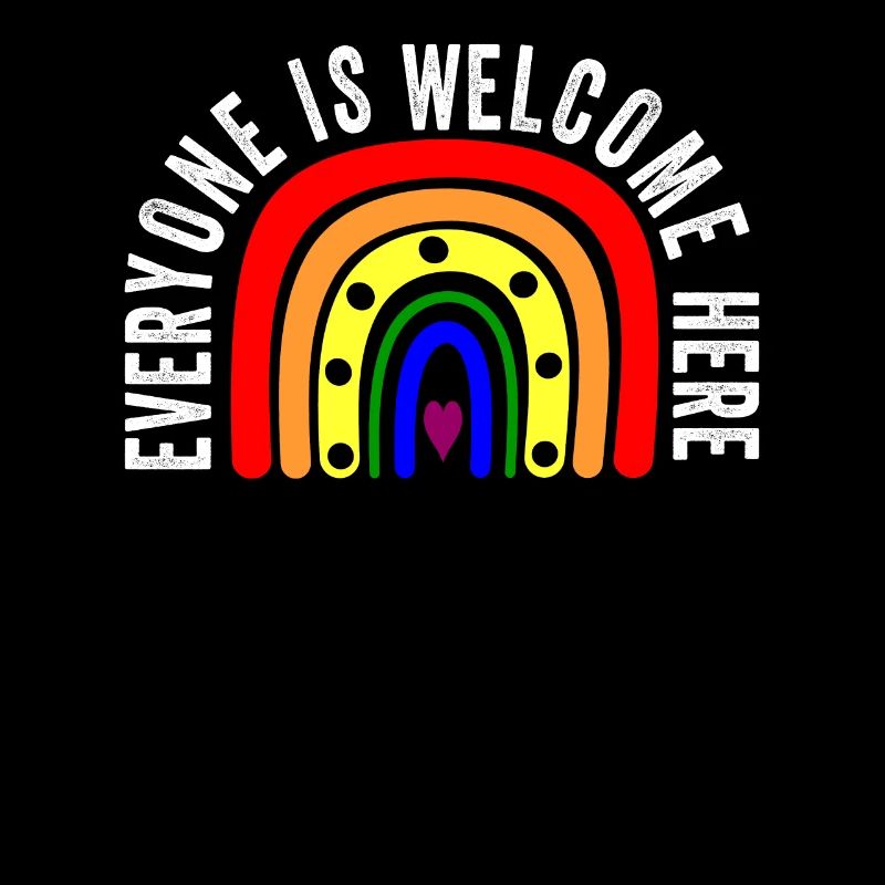 UNITY DAY Everyone is Welcome Here Boho Rainbow